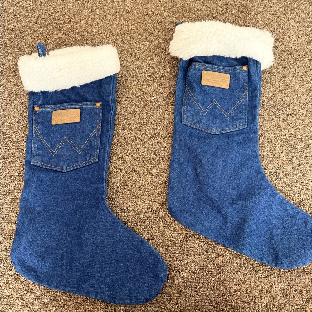Wrangler Blue Denim with White Trim